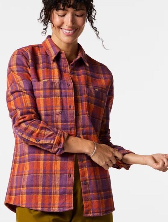 cotopaxi Tops - Cotopaxi Women's Mero Organic Flannel Shirt Heavyweight in Mystic Plaid Small